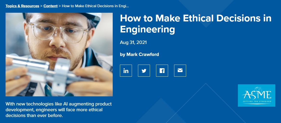 “How to Make Ethical Decisions in Engineering”– a Q&A Session